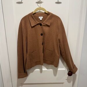 J. Crew tan Button-Up Cardigan